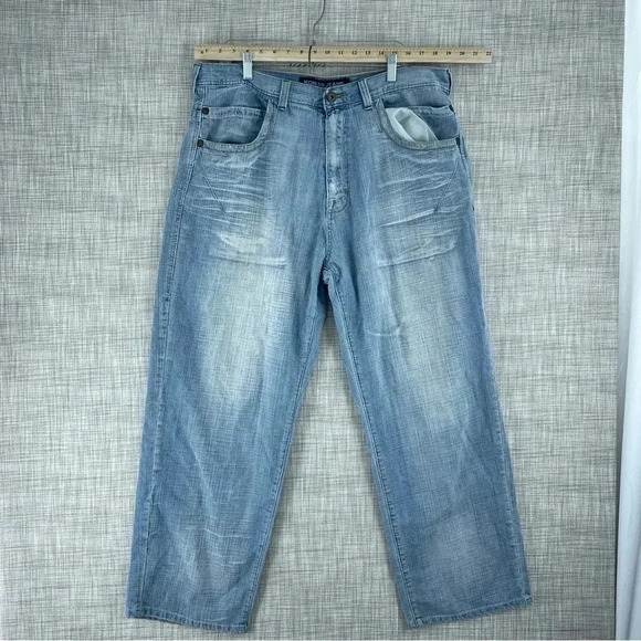 Y2K Koman Baggy Jeans Mens Size 40x32 blue 3248 - Picture 1 of 11
